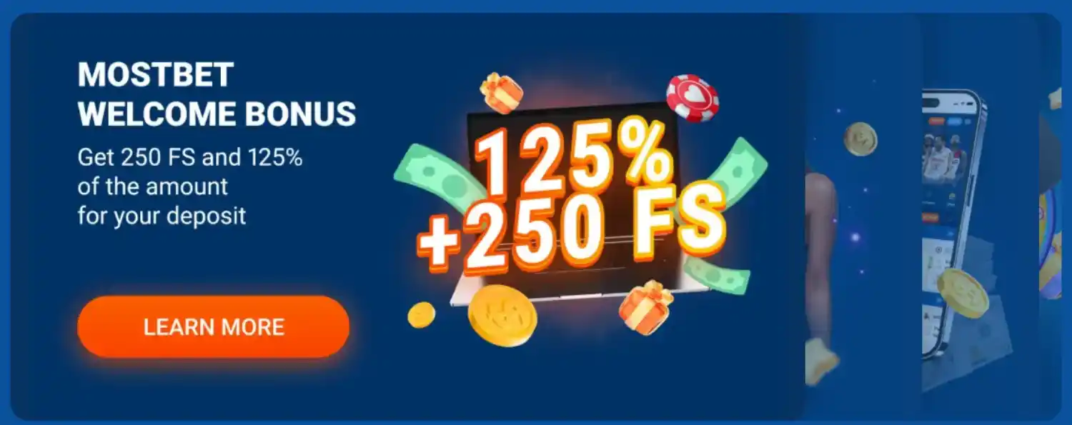 Mostbet bónuszajánlata: 125% + 250 ingyen pörgetés az első befizetéskor